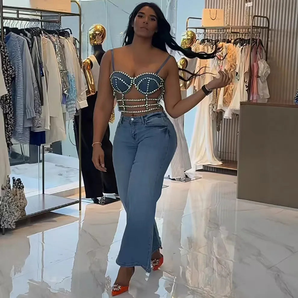 The Denim Jewel Top
