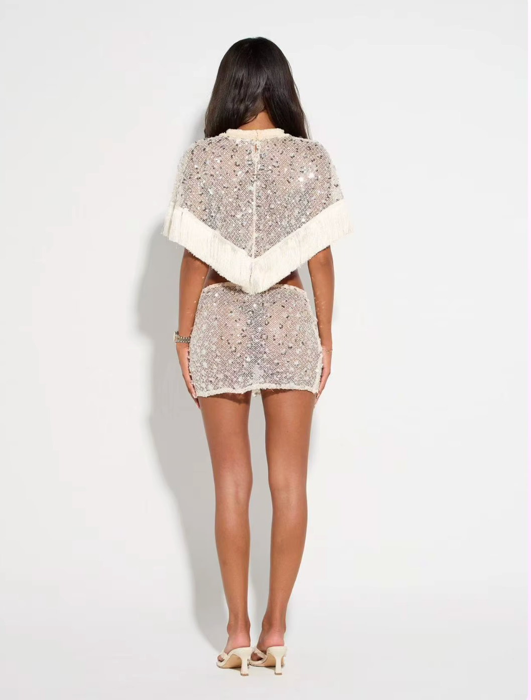 Silver Sequin 2-Piece Set